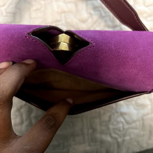 Kate Spade Purple Mystery Adjustable Strap Suede Small Crossbody Handbag NWT